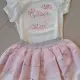 Luxury Bow Flower Set Zalm/Roze