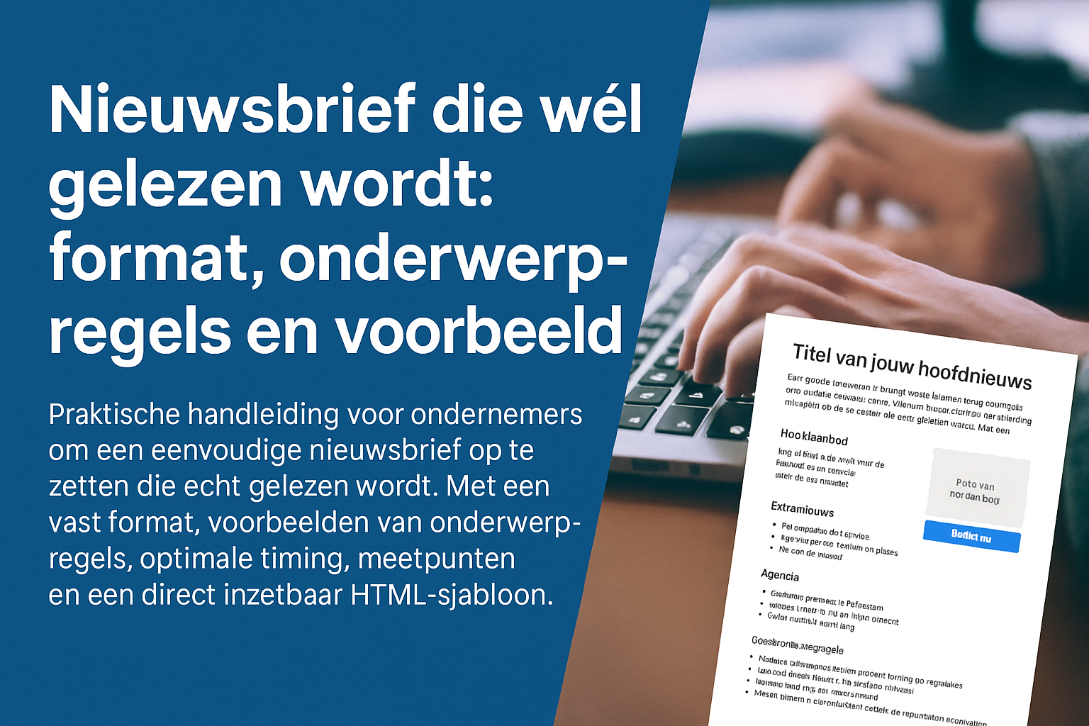 Nieuwsbrief die wel gelezen wordt: format, onderwerpregels en voorbeeld